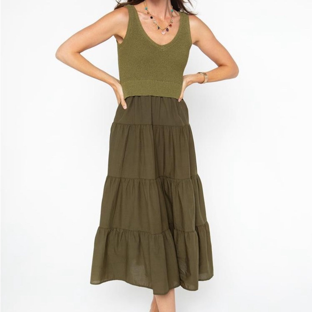 South Moon Under Georgie Olive Green Aries Dress